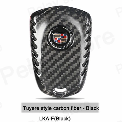 Автомобильные аксессуары для Cadillac ATS CT6 XT4 XT5 XTS CTS EXT SRX XLR SLS ESCALADE, чехол из углеродного волокна для автомобильного ключа с умным пультом дистанционного управления - Название цвета: LKA-F(Black)