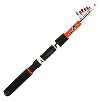 

1.8m/2.4m/2.7m/3.0m/3.3m/3.6m Telescopic Fishing Rod Glass Fiber Portable Fishing Pole Travel Sea Fishing Spinning Rods New Good