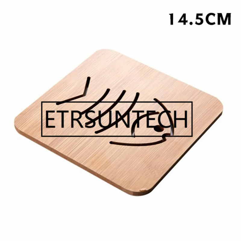 100pcs New Wood Heat Resistant Pad Cup Coasters Bowl Multi Shap Mat Kitchen Cooking Home Decoration - Цвет: B
