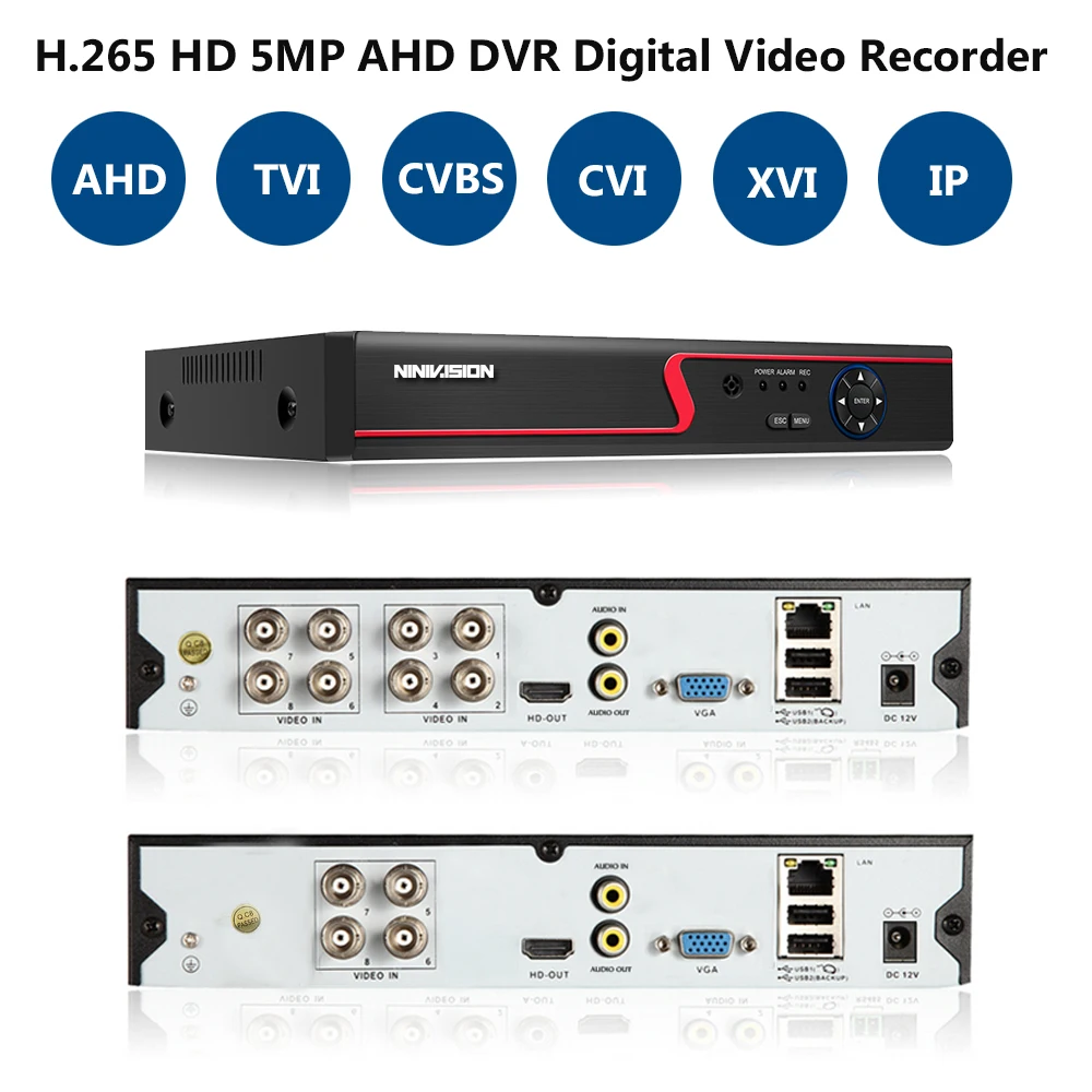 NINIVISION HD CCTV система 4MP 8CH AHD DVR комплект 8 шт. 4.0mp 2560*1440 6 шт. массив светодиодов камера безопасности комплект наружного наблюдения