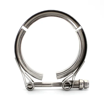 

2.0inch-51mm V Band Pipe Flange Silver Universal For exhaust Accessories 304 Stainless Steel Clamp Connection XH-6116