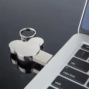 

USB flash drive Cute Cat style pen drive 128GB silver metal pendrive flash memory stick pen drive usb disk