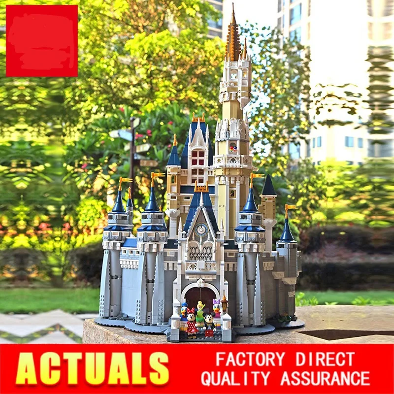 Замок Disneys совместим 71040 lepinblocks 16008 строительные блоки кирпичи развивающие игрушки подарки на день рождения для детей