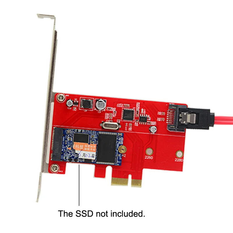 PCI-E Express 3,0x4 адаптер ASM1061 чипсет с кронштейном к M.2 NGFF B/M-key SATA SSD