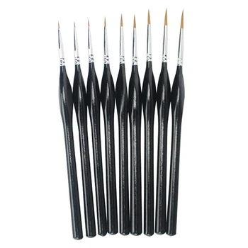 

9pcs Cartoon Miniature Model Detail Liner Paint Brushes Set Extra Fine Tip Art Painting Brush Art Nail Drawing Art Supplies