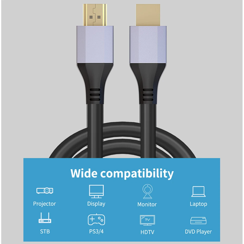 HDMI 2,0 кабель 4K 60Hz ultra hd HDMI кабель для ps4 apple tv проектор Xbox Разветвитель переключатель HDMI 8k кабель 2,1 5 м 3 м 2 м 1 м 0,5 м