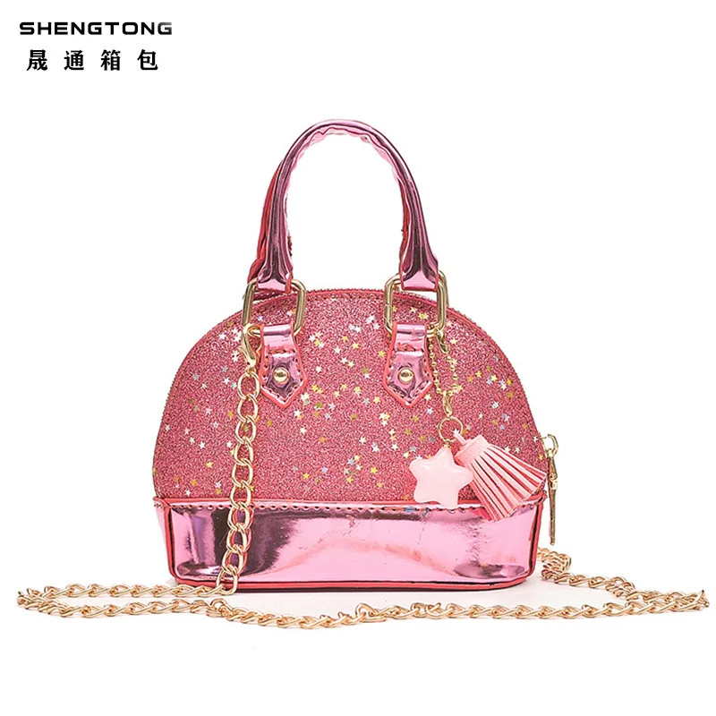 

New Style Mini Shell Bag Korean-style Children Small Bag GIRL'S Princess-Style Hand Messenger Bag