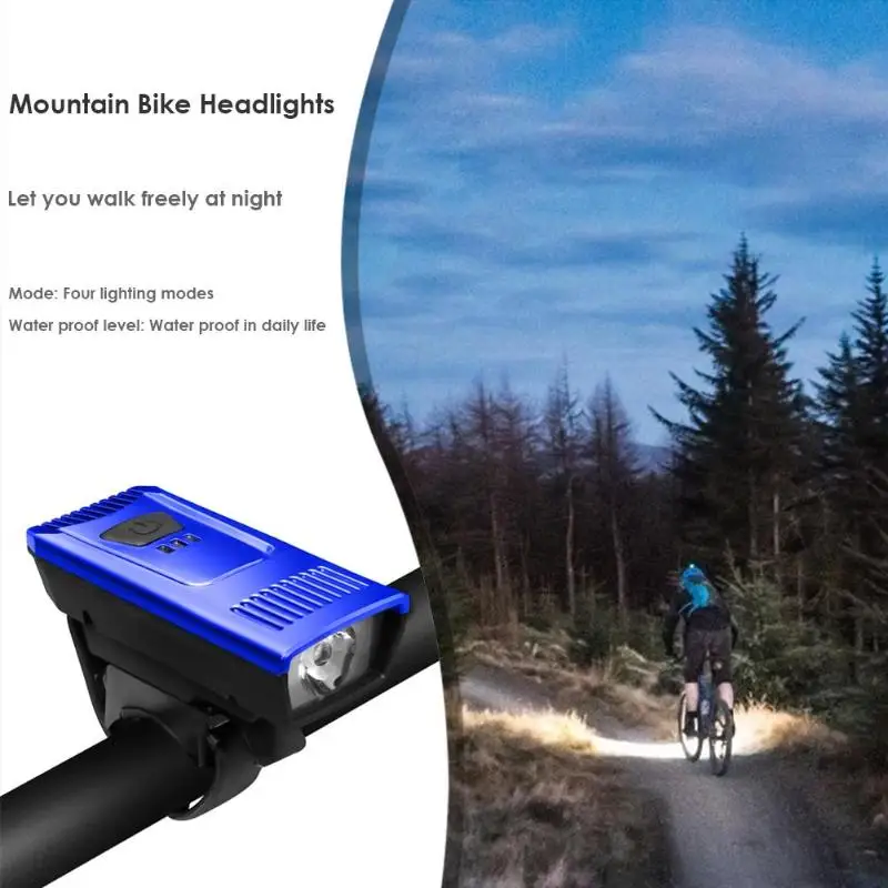 Bike Front Light USB Rechargeable 4 Mode Bicycle Headlight Flashlight Lamp