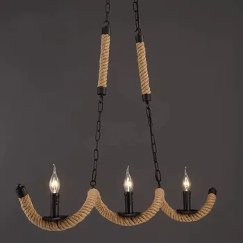 

Vintage industrial pendant lamps wavy rope pendant light for restaurant bar cafe warehouse bra bedroom hanging lights MJ707