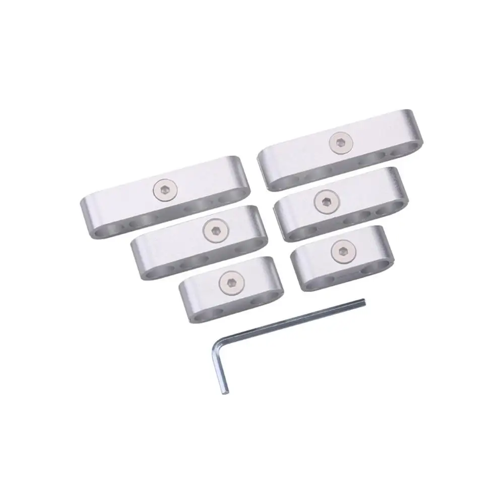 

6PCS Universal Billet Aluminum 7mm 8mm 9.5mm Spark Plug Wire Separators Dividers Looms for SBC 350 For Chevrolet for Ford