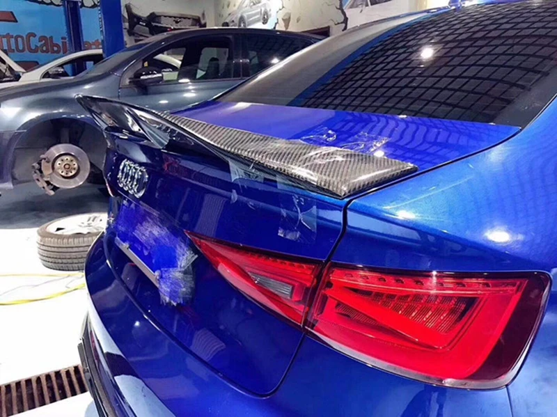 Для Audi A3 S3 RS3- высокое качество R углеродное волокно/FRP задний спойлер на крыло, крышу багажника губы крышка багажника автомобиля стиль