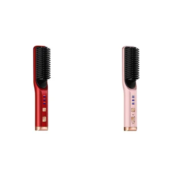

Hair Straightening Brush Double Negative Ion Technology for Smooth, Frizz-Free Hair Easy, Quick Sleekness and Shine