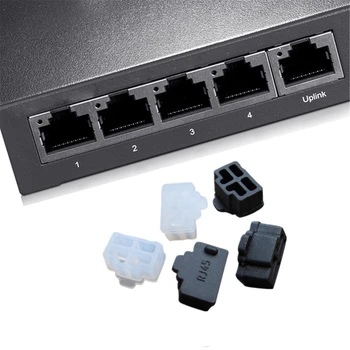 

100pcs/lot Ethernet Hub Port RJ45 Anti Dust Cover Cap Protector Plug RJ45 Dust Plug For Laptop/ Computer/ Router RJ45 Connector