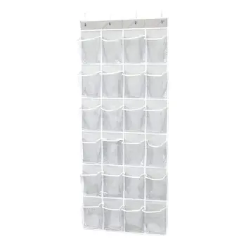 

4 Hook 24 Grid Transparent Door Storage Bag Hanging Bag Non-Woven Six-Layer Shoe Storage Bag Storage Bag Pvc Storage Bag