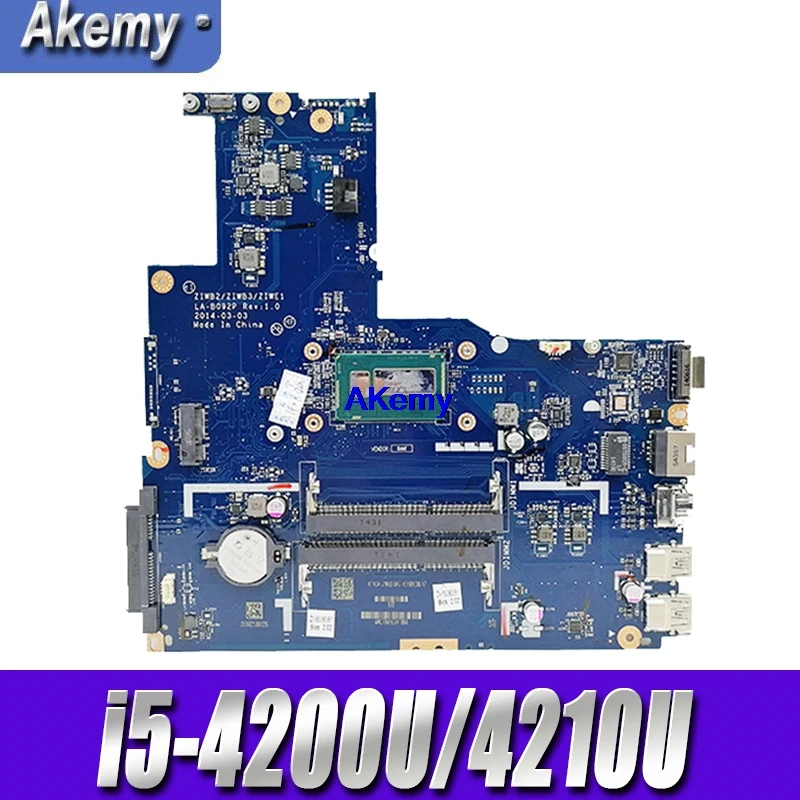 

ZIWE1/ZIWB2/ZIWB3 LA-B092P For Lenovo B50-70 N50-70 Motherboard i5-4200U/4210U CPU LA-B092P Rev: 1 motherboard Test