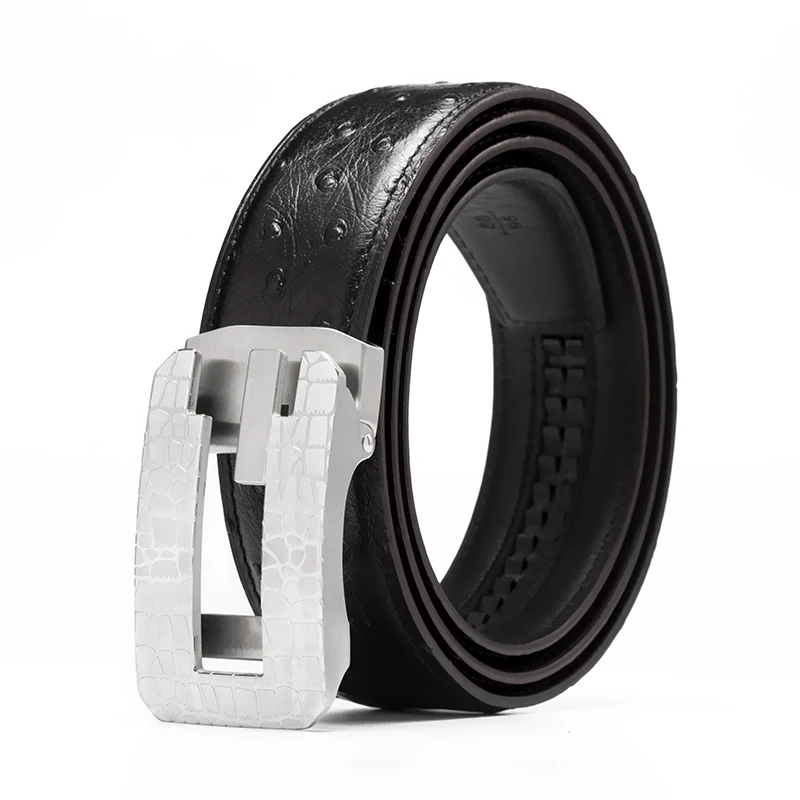 Designer belt men's high quality Brand Automatic Buckle Black genuine leather belt for men luxury strap male belt boy