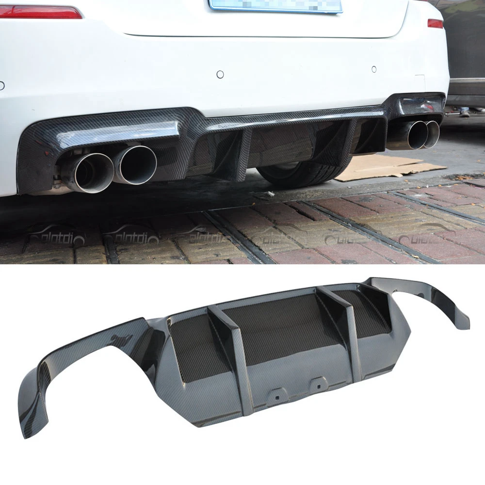 

OLOTDI Factory V Style Carbon Fiber Lower Diffuser Rear Lip Bumper Spoiler for BMW F10 M5 V Style