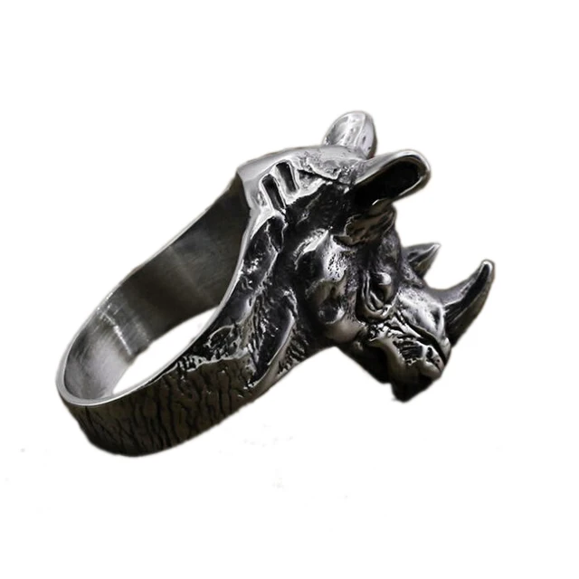 Ring For Men Girls Women Adjustable Gold Black Snake Ferocious Animal Retro Punk Exaggerated Sphinx Egyptian Pharaoh RGKZ9