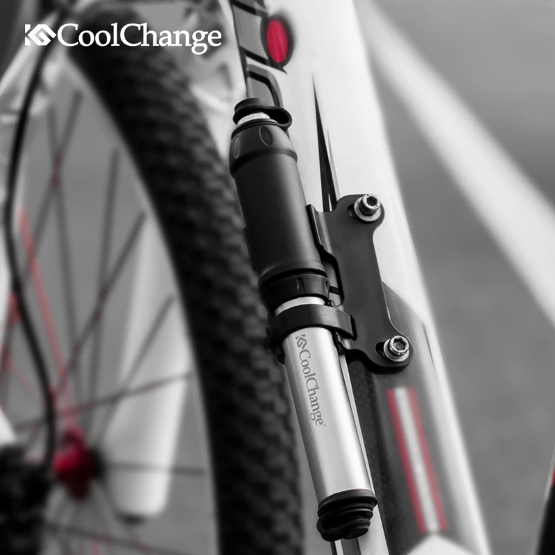 CoolChange Bicycle Mini Pump Ultralight Portable Aluminum Alloy MTB Bike Air Pump Cycling Inflator For Presta Schrader Valve
