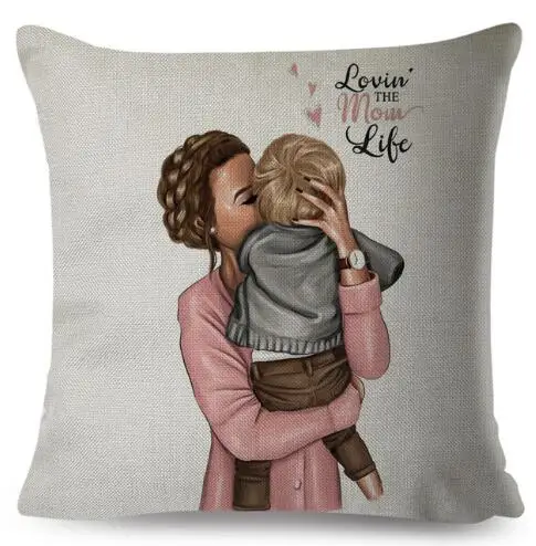 Супер I Love Mama подушек белье размером 45*45 см, одежда для мамы и ребенка подушка для дивана/домашний декор супер папочки, Героя корейского сериала Подарочная наволочка для Mothers'Day - Цвет: 1