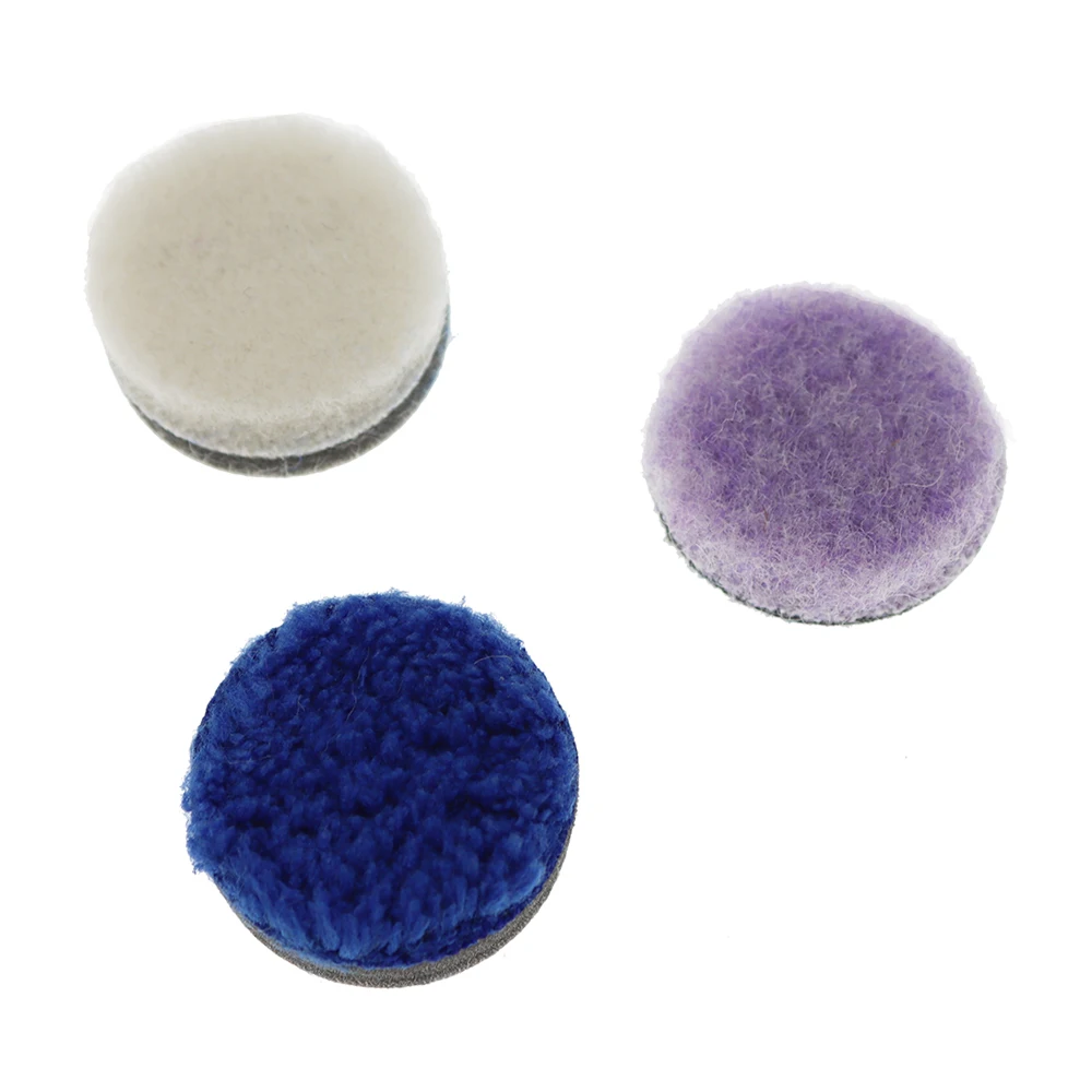 RO/DA polishing machine 1 inch high quality blue fiber pad/purple hair pad/white hair polishing wheel 3-piece set