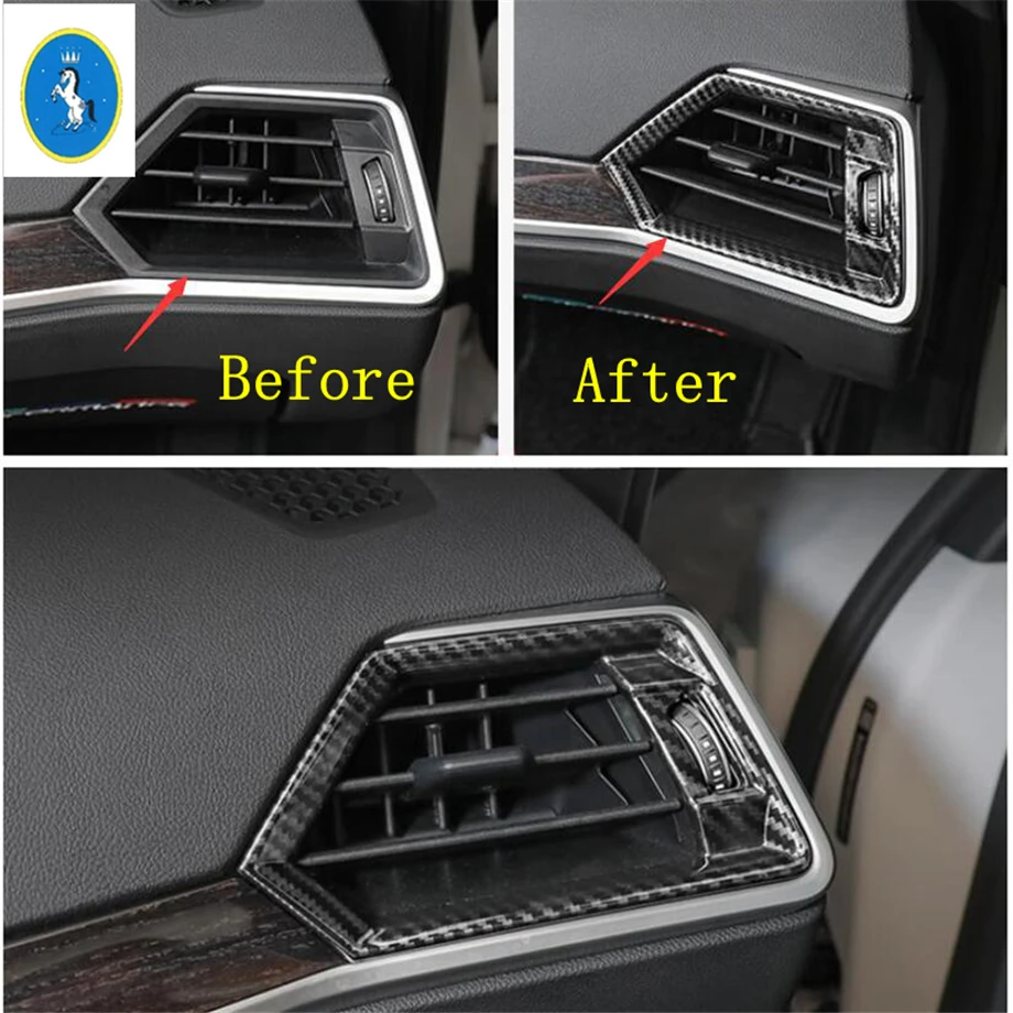 

Yimaautotrims Dashboard Side Air Conditioning AC Outlet Vent Frame Cover Trim Fit For BMW 3 Series G20 2019 2020 Auto Accessory