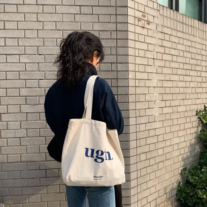 Сумка для покупок Холщовая Сумка-тоут эстетические сумки Ecobag Beastrs с аниме тканью
