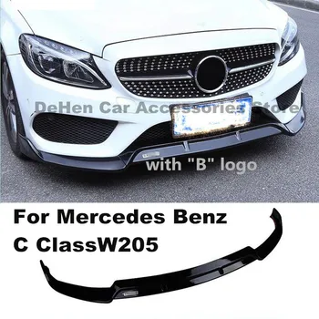 

Front Bumper Lip Body Kit Spoiler Splitters for Benz C Class W205 C205 Sport Version C43 C63 AMG C180 C200 2015-2019