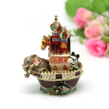 

Small Zoo on your House Castle and Elephant on Trinket Box Metal Gift Box