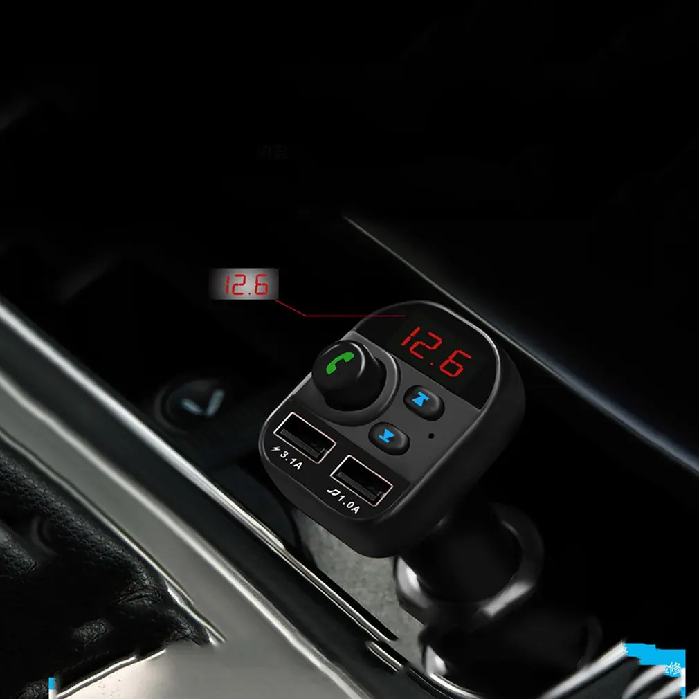 Автомобильный Bluetooth, Версия 5,0, fm-передатчик, музыкальный плеер без потерь, MP3, беспроводной телефон без рук, двойной usb зарядный адаптер питания