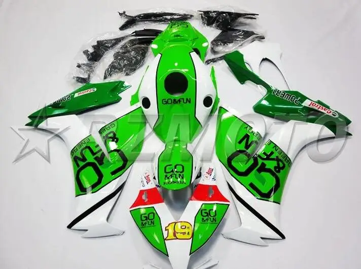 ABS полный обтекатель комплект Подходит для HONDA CBR1000RR 2012 2013 15 CBR 1000RR 12-15 CBR1000 обтекатель набор зеленый белый