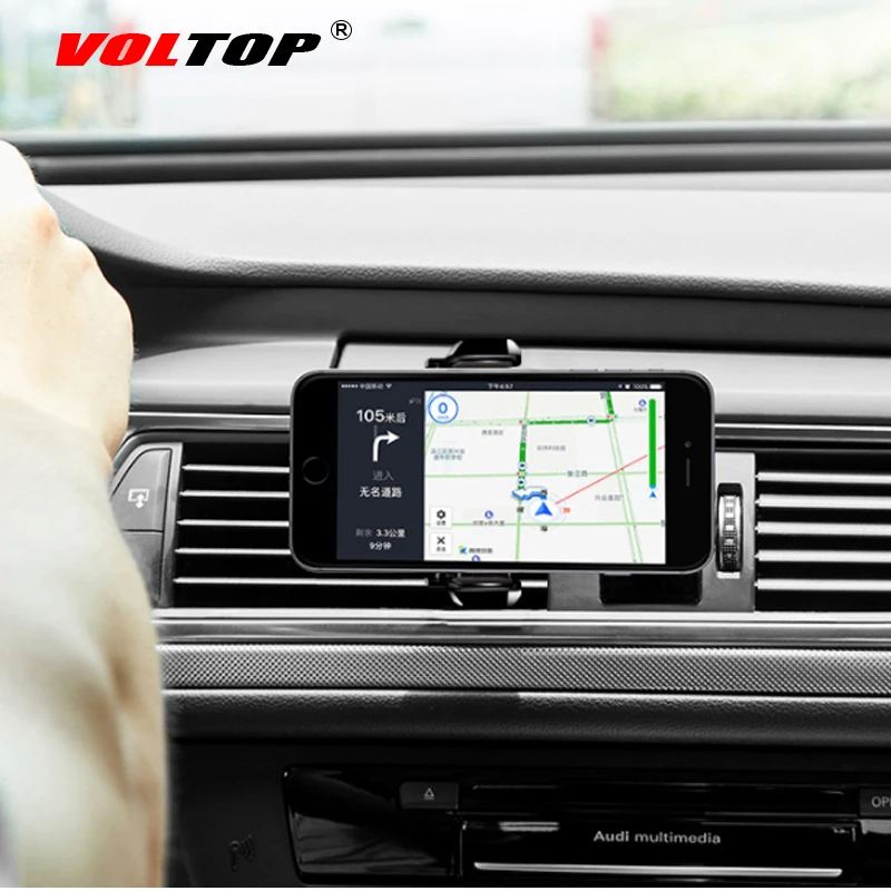 

360 Rotatable Phone Holder Car Accessories Air Outlet Lazy Universal Mobile Phone Navigation Support Stand Auto Supplies