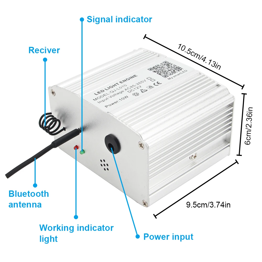 Музыкальный контроль светодиодный волоконно-оптический светильник s Twinkle 10 Вт RGBW светильник с 3 м волоконно-оптическим кабелем потолочный светильник s Bluetooth APP& RF контроль