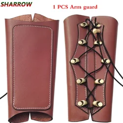 1pc Archery Arm Guards Safety Protective Arm Traditional Cow Leather Arm Guard For Outdoor Sports Shooting Hunting Accessories