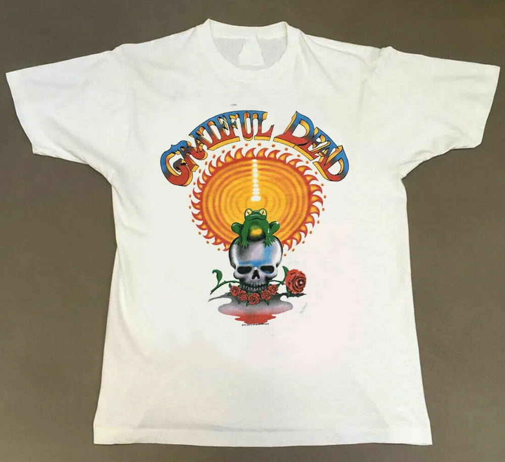 Grateful Dead Santana горный Aire редкий концертный тур футболка 1987 .. Перепечатка Летний