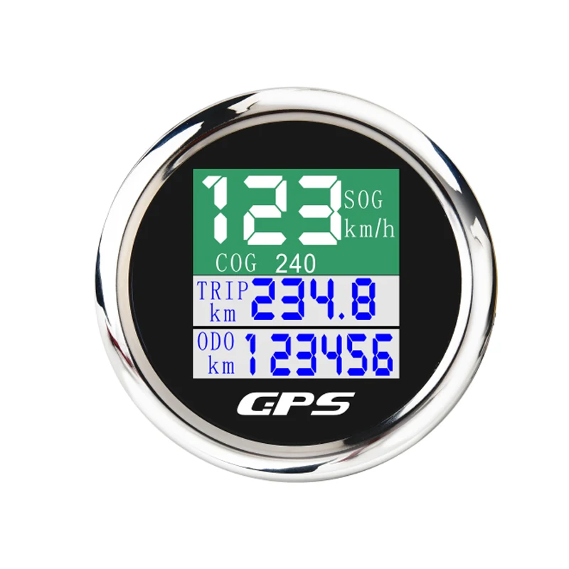52 мм водонепроницаемый цифровой GPS Спидометр Одометр TFT экран Trip COG SOG дисплей с