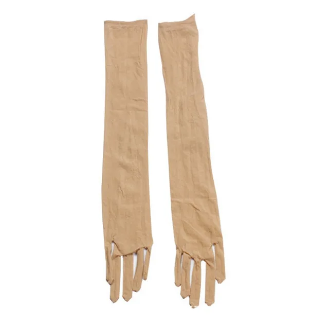 Beige Glove Сексуальная кружевная облегающая юбка-карандаш, Милая юбка, открытая, из шелка льда, гладкая прозрачная микро мини-юбка, Прозрачная Клубная юбка, фантастическая эротическая одежда - Цвет: Beige Glove