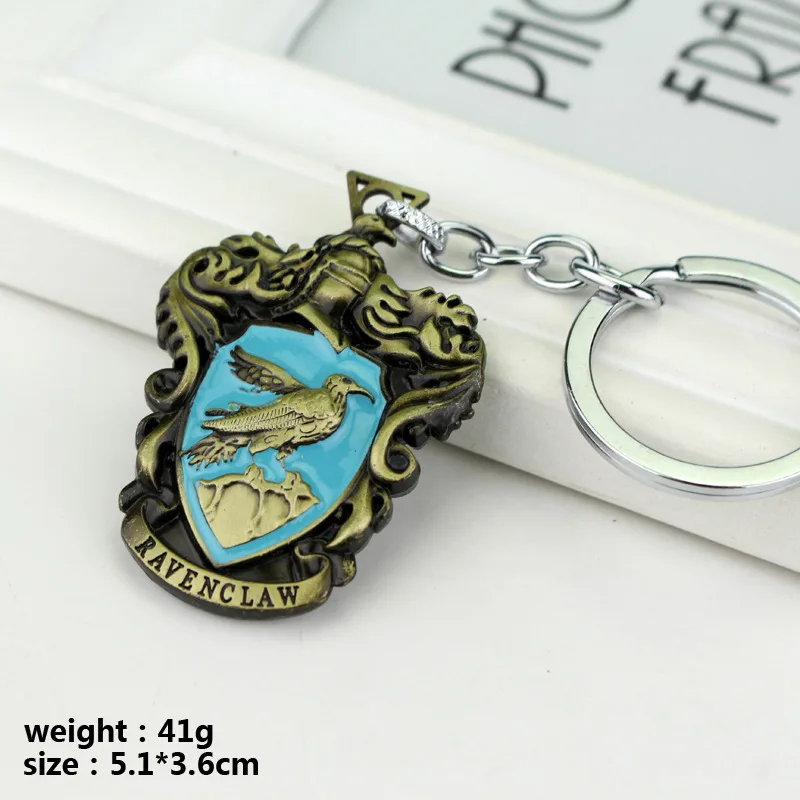 ZXMJ Harried Хогвартс Гриффиндор Hufflepuff Slytherin Ravenctaw школа Гончаров брелок Горячая фильм ювелирные изделия для фанатов подарок