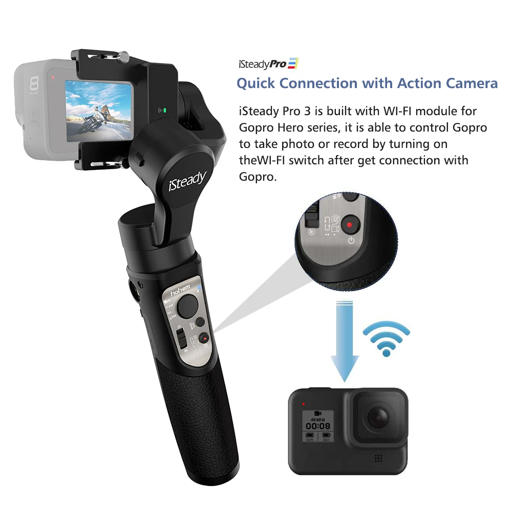 3 осевой Ручной Стабилизатор Hohem iSteady Pro для экшн камер GoPro Hero DJI OSMO Action Insta360 One R Sony RX0