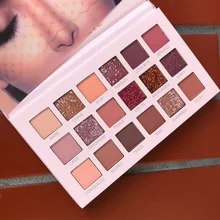 Новинка, 18 цветов, обнаженные блестящие тени для век, матовая Мерцающая палитра, стойкая водостойкая минеральная пудра, тени для век, макияж, косметический набор