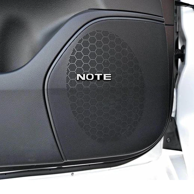 10pcs car audio decorate 3D Aluminum Badge Emblem Sticker For Nissan NOTE E11 E12 Accessories Car Styling