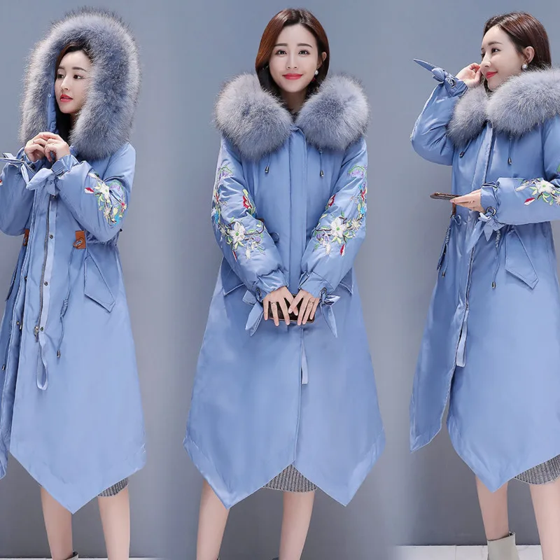 Китайский национальный стиль одежда пуховое хлопковое пальто женская зимняя