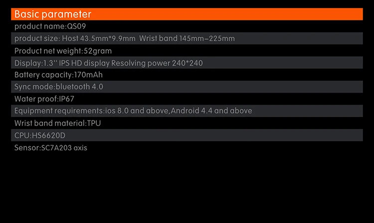 Умные часы QS09, водонепроницаемые спортивные часы для фитнеса, трекер сердечного ритма, напоминание о звонках/сообщениях, Bluetooth, умные часы для Android IOS