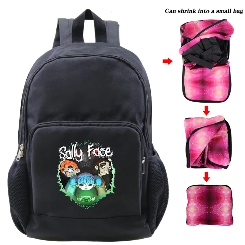 Sally Face bag 12 Салли уход за кожей лица вещевой мешок для путешествий на плечо сумка для мальчиков и девочек обратно в школьный рюкзак для ноутбука Салли уход за кожей лица Рюкзак Школьная Сумка Складные рюкзаки - Цвет: Sally Face bag 12