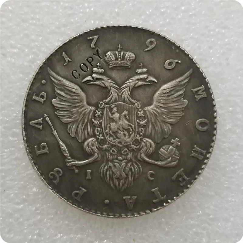 1796 1783-1796 CIIb Россия 1 рубль копия - Цвет: 1796
