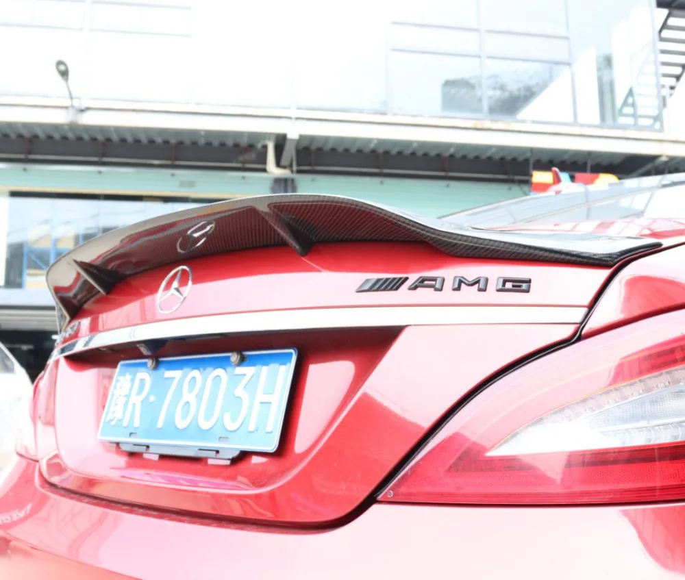 Углеродное волокно заднего крыло багажника выступ Спойлеры для Benz CLS W218 C218 CLS 280 CLS300 CLS350 CLS500 CLS550 2012