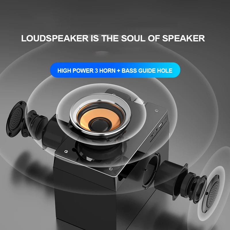 Powerful Bass Bluetooth Speakers High Power 3D