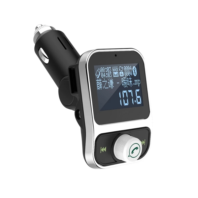 Автомобильный MP3 музыкальный плеер Поддержка WMA MP3 Hands Free Встроенный микрофон Голосовая подсказка CVC шумоподавление автомобильный FM передатчик