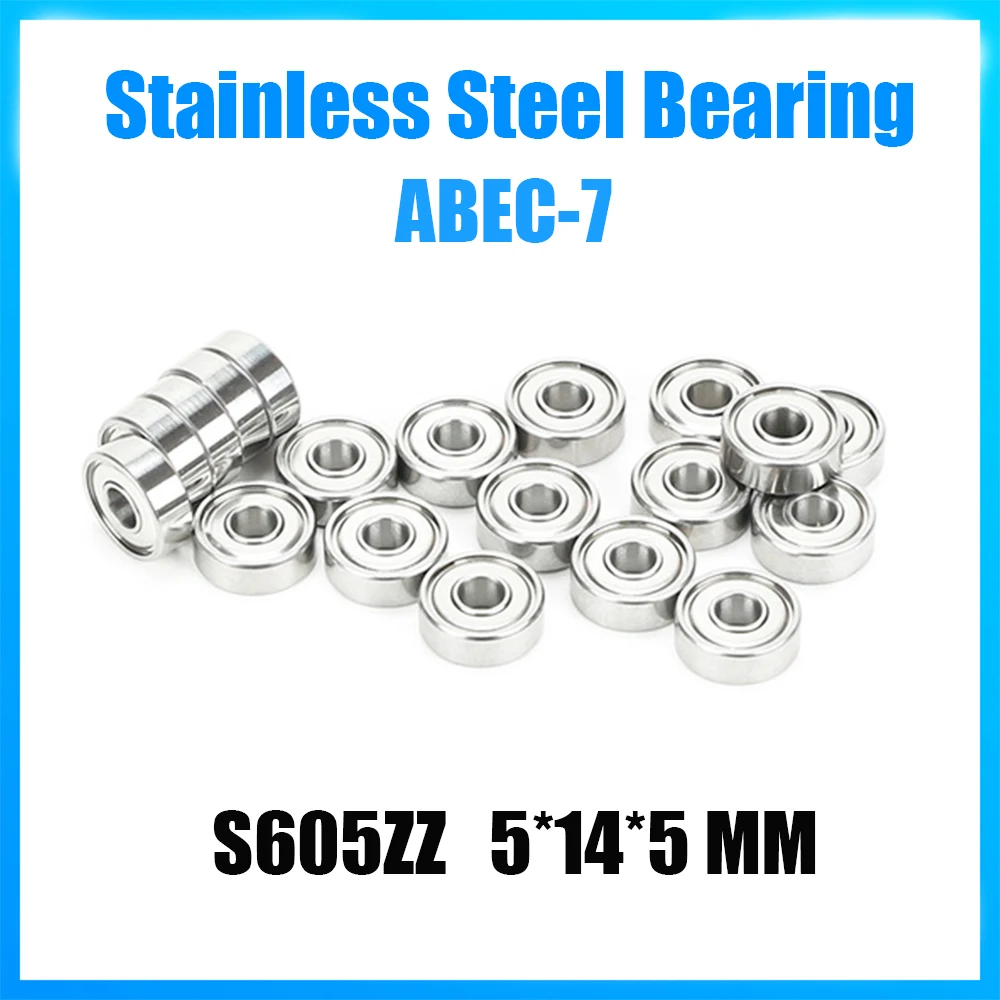 S605ZZ подшипник 5*14*5 мм 5 шт. ABEC-7 440C роликовые подшипники из нержавеющей стали S605Z S605 Z