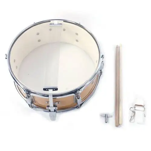 

14x5.5 Inch Professional Snare Drum Drumsticks Key Strap Set Burlywood Metal drum set Musical instrument tambourine percussion